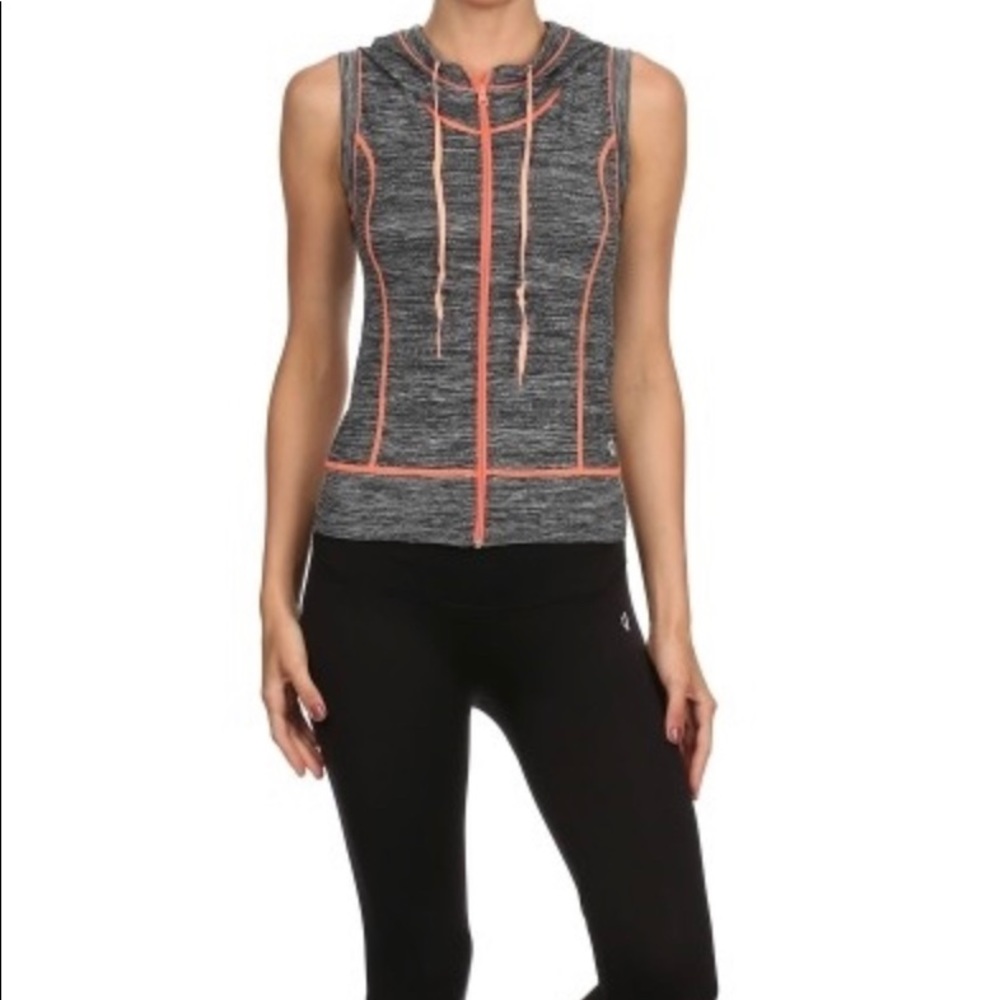 Detailed Hoodie Activewear, Charcoal color - Picture 5 of 5